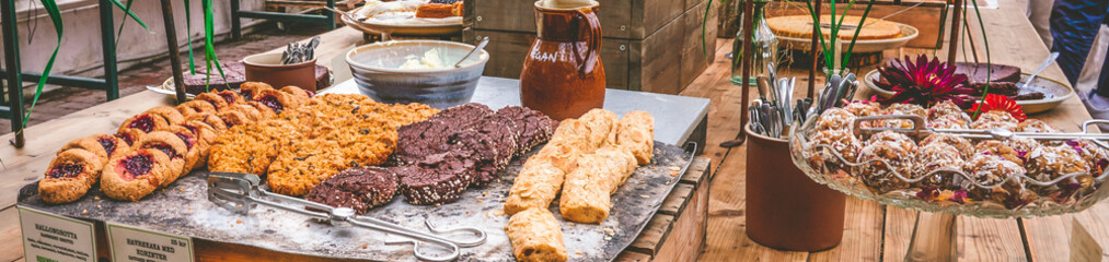 verschiedene Kuchen Catering