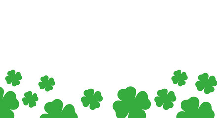 Fototapeta premium Illustration of a four leaf clover with space for text. Happy St. Patrick's Day card, flyer, brochure, party invitation, corporate party. 