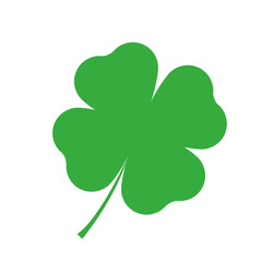 illustration isolated clover on white background. Clover for good luck - a design element of the website page and mobile application, an icon for St. Patrick's Day.
