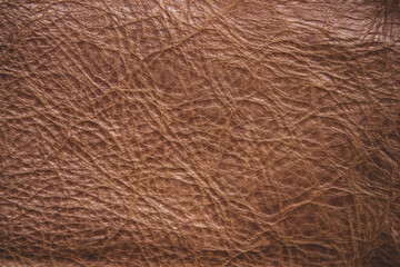 Genuine leather texture background. Dark brown, orange textures for decoration blank. Vintage skin natural suede.