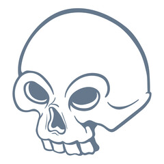 Stylized Skull. Vector Outline Illustrations.