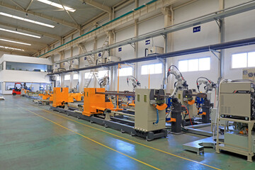 mechanical equipment on the production line of a welding equipment Co., Ltd., North China