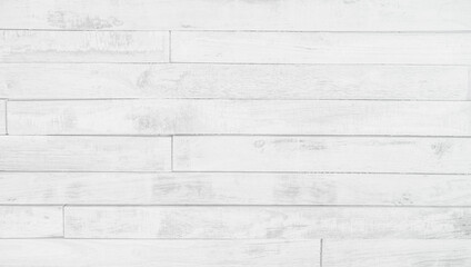 White wood plank texture background. Vintage wooden board wall decoration.