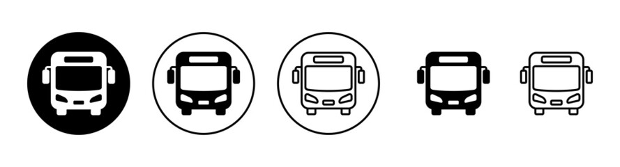 Bus icons set. bus sign and symbol
