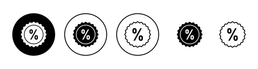 Discount icons set. Discount tag sign and symbol