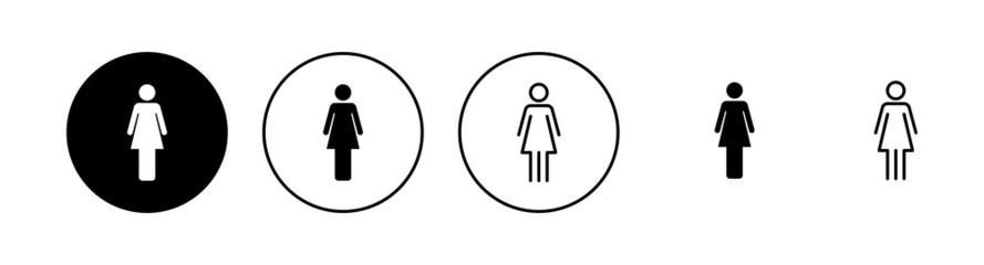 Female icons set. woman sign and symbol
