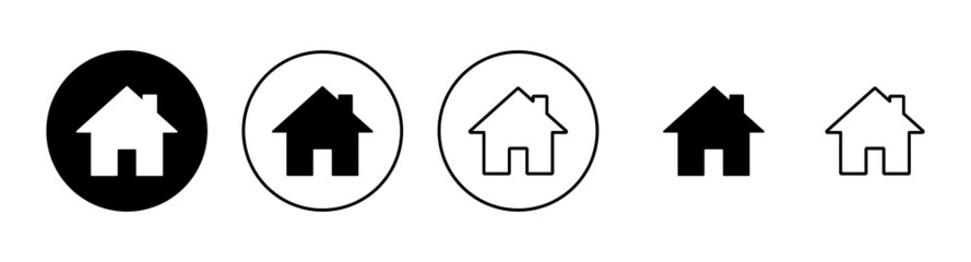 House icons set. Home sign and symbol