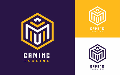Modern and Creative Abstract Hexagon Geometric Logo for Technology or Gaming