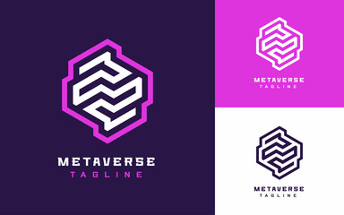 Modern and Creative Abstract Cube Geometric Logo for Technology Company