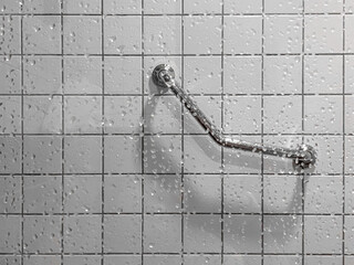 bathroom handle security in nursing hospital ward, healthy strong medical concept.