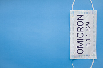 Isolated Coronavirus or COVID-19 protective medical face mask