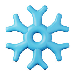 Snowflake high quality 3D render illustration icon.