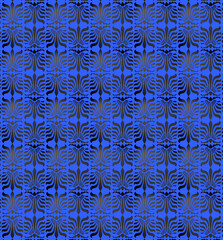 Vintage Muster mit glänzendem Blau