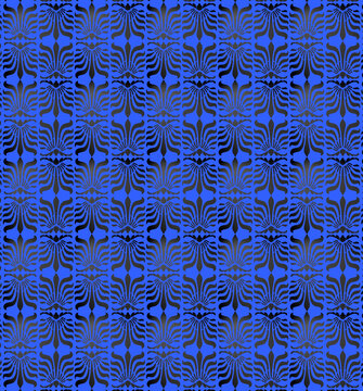 Vintage Muster mit glänzendem Blau