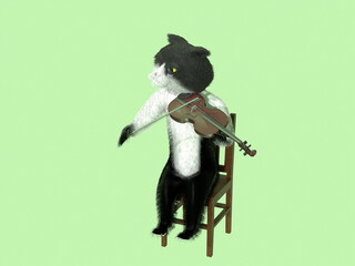 楽器を弾く猫たち・弦楽四重奏