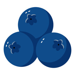 Blueberry Icon Flat vector 