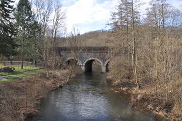 Bahn Brücke über die Weida