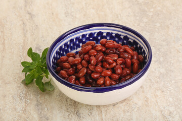 Red kidney bean in the bowl