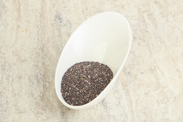 Chia seeds in the bowl