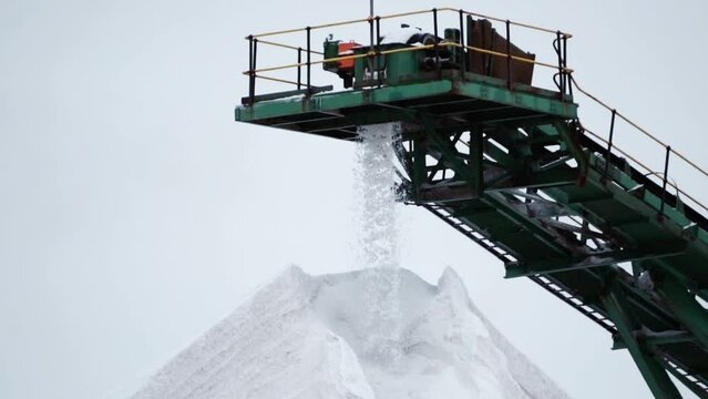 rock salt mining slow motion
