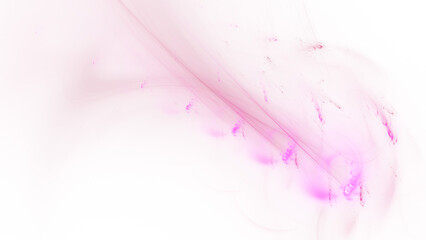 Abstract colorful pink fiery shapes. Fantasy light background. Digital fractal art. 3d rendering.