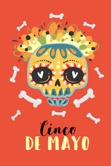 Cinco de Mayo, holiday in Mexico. Perfect for poster design, banner, flyer, greeting card and other. Vector EPS 10