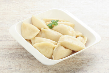Russian traditional Vareniki - dumplings with potato