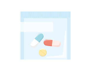 薬　内服薬　ベクターイラスト