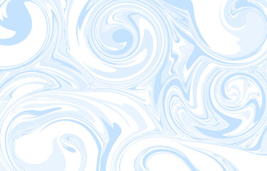 淡いブルーのマーブル模様の背景イラスト