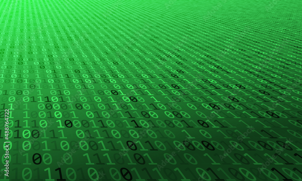 Poster Digits One and Zero on green background like green field with grass or agriculture.