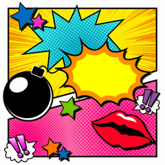 ポップなアメコミデザイン