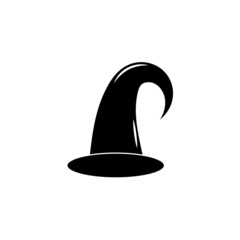 Wizard cap character logo vector template