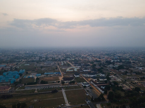 An aerial image of the city of Owerri, Imo State, Nigeria