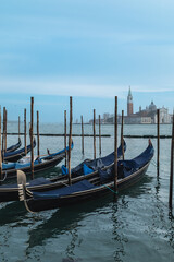 Fototapeta premium Gondola in picturesque Venice canal - Venice, Italy