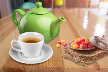 Chinese new year with teapot, holiday advertising, holiday content