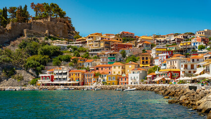 Naklejka premium Parga, beautiful coastal Greek town