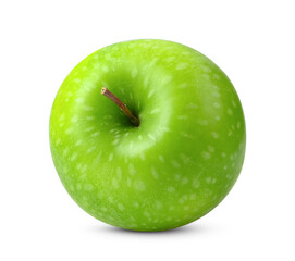 Green apple on white background