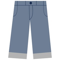 Vector graphic illustration of jeans pants flat design suitable for clothing, shopping, etc.