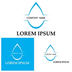 Water drop Logo Template vector