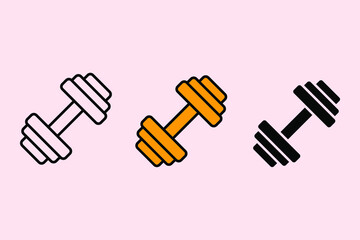 weight training icons  symbol vector elements for infographic web