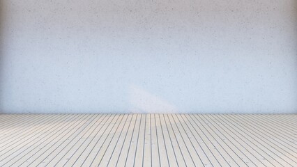 3D rendering illustration of wall and striped floor 
