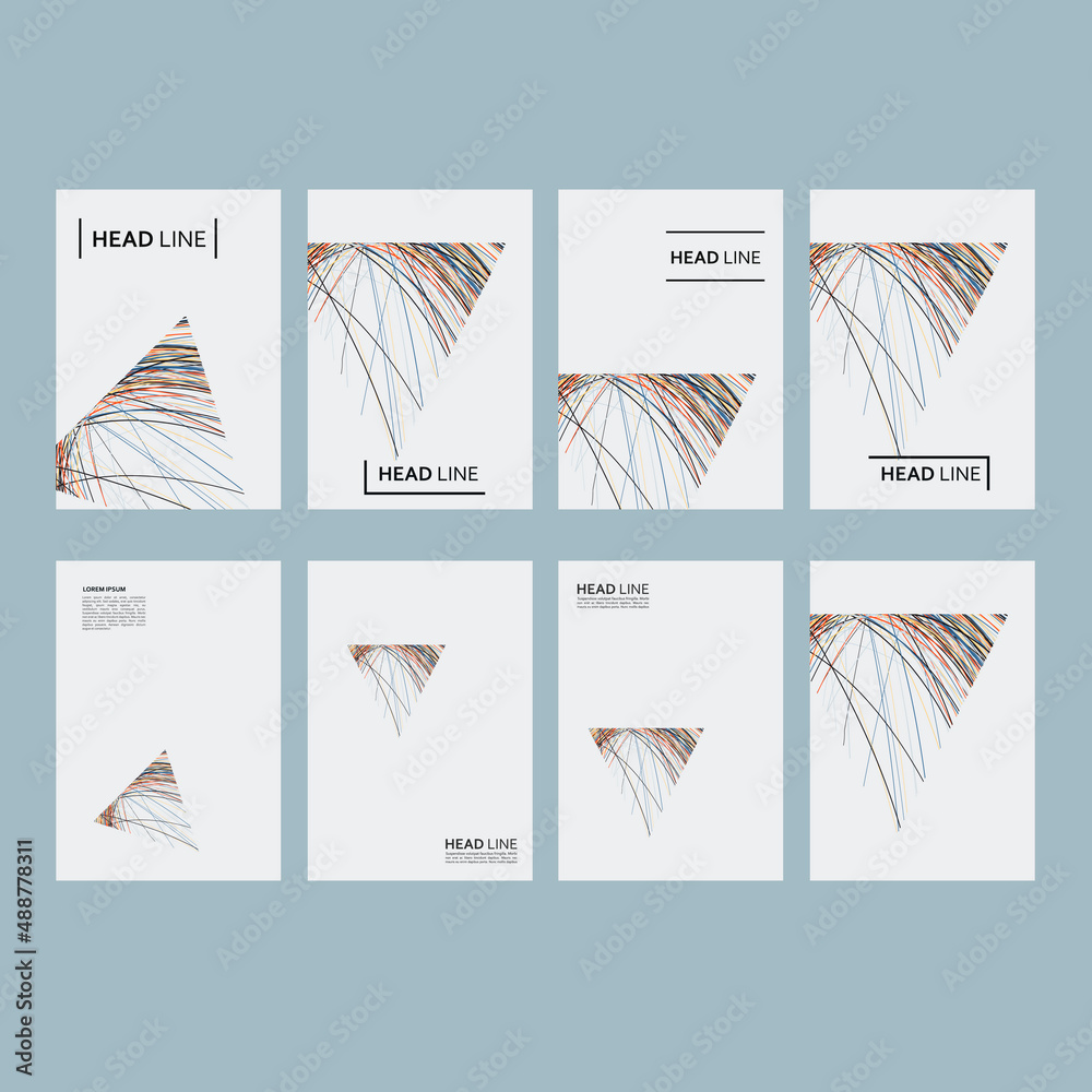 Aufkleber Geometry lines triangular shape. Abstract modern template illustration
