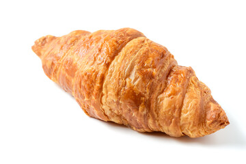 Butter Croissant isolated on white background, Homemade bakery