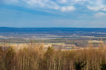 Countryside landscape in South Czechia. Early spring.