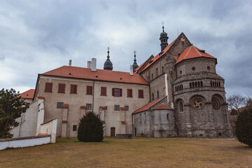 Fototapeta na wymiar St. Procopius basilica and monastery in town Trebic. UNESCO site, Czechia.