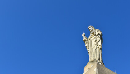 Statue du Christ surplombant la ville de San Sebastian (Donostia) - Espagne