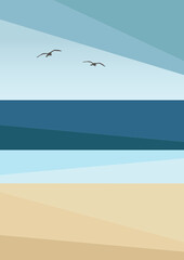 horizon on the beach