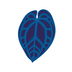 Floral elements. Flower and green leaves. Modern trendy Matisse minimal style.  Floral poster, invite. Vector arrangements for greeting card or invitation design