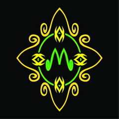 LUXSURY AM LETTER LOGO