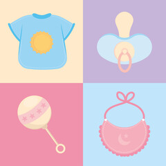 baby clothes icons
